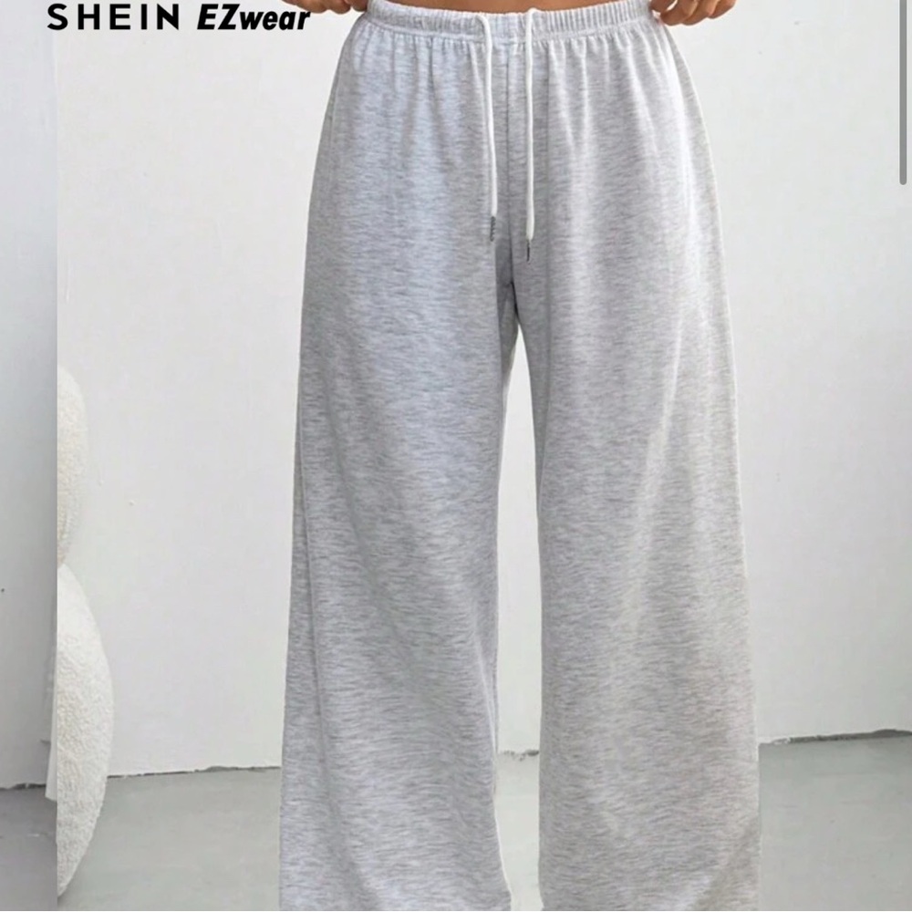 SHEIN EZwear Gray Wide-Leg Pants